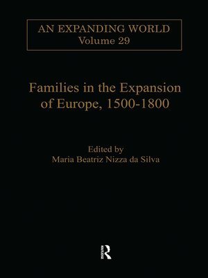 cover image of Families in the Expansion of Europe,1500-1800